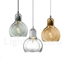 1-lichts hanglamp van glas in Scandinavische stijl, modern en eigentijds