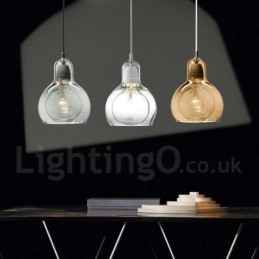 1-lichts hanglamp van glas in Scandinavische stijl, modern en eigentijds