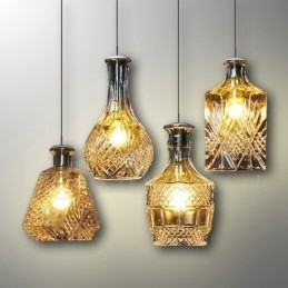 1 lichts rustieke Lodge glazen café hanglamp