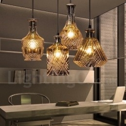 1 lichts rustieke Lodge glazen café hanglamp