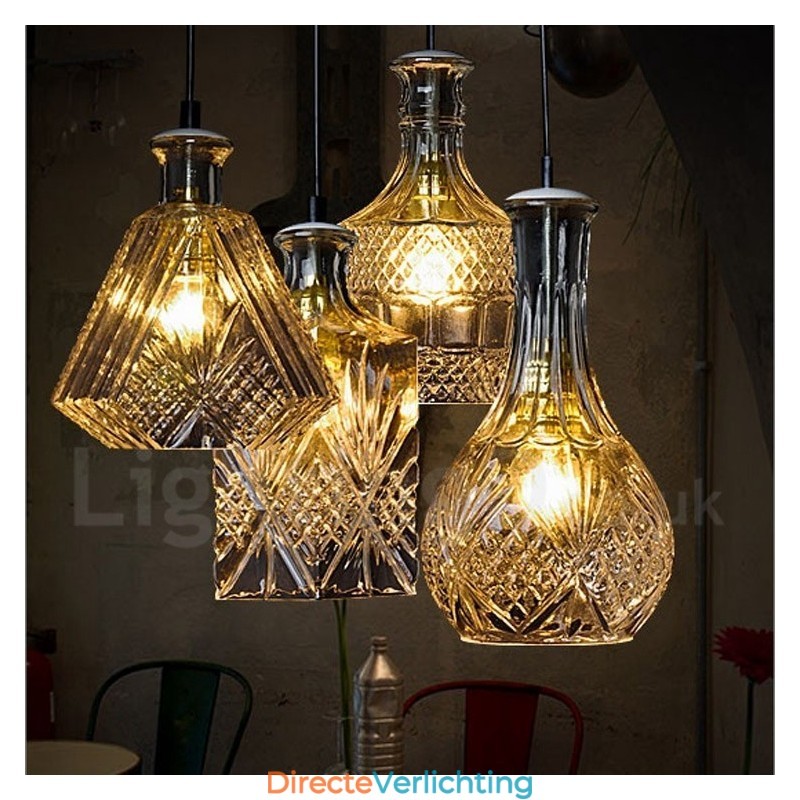 1 lichts rustieke Lodge glazen café hanglamp