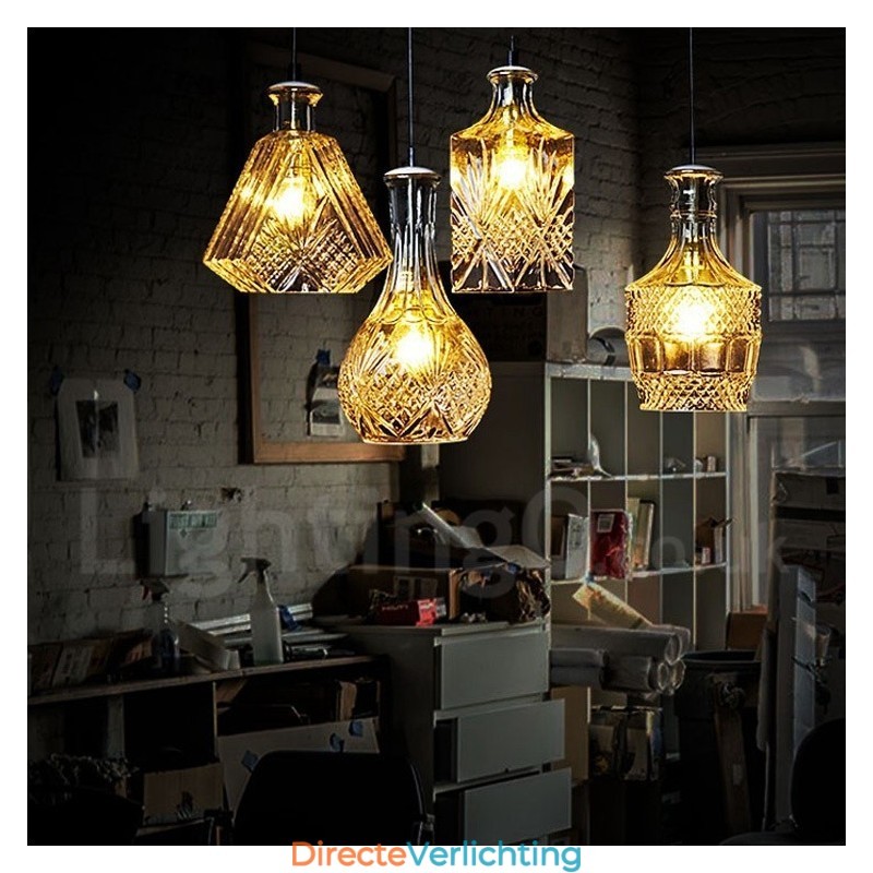 1 lichts rustieke Lodge glazen café hanglamp