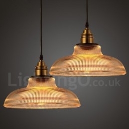 1-lichts vintage glazen hanglamp