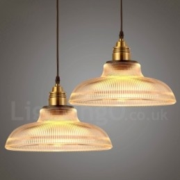 1-lichts vintage glazen hanglamp