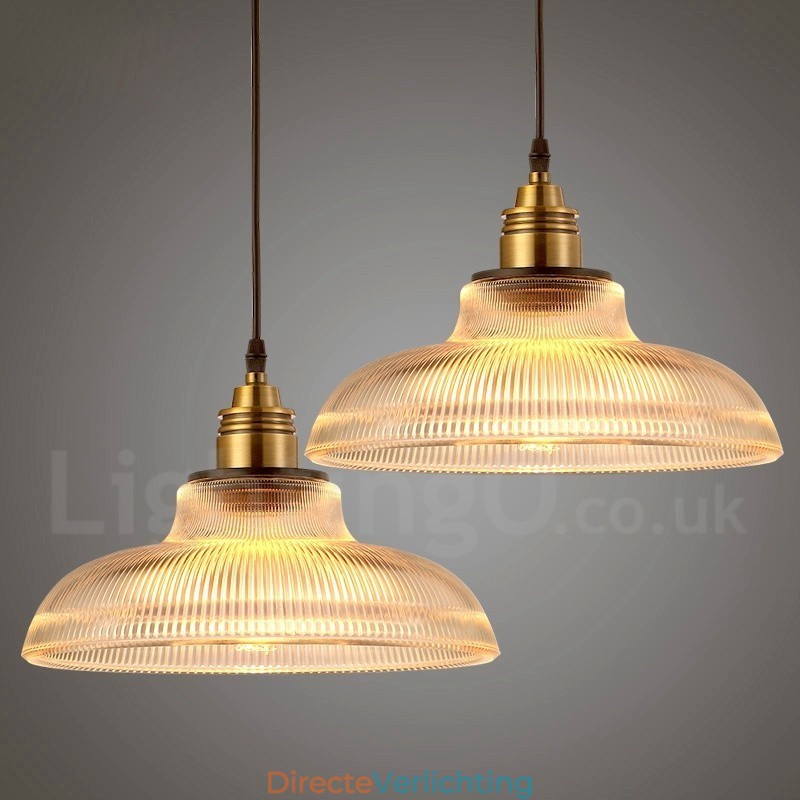 1-lichts vintage glazen hanglamp