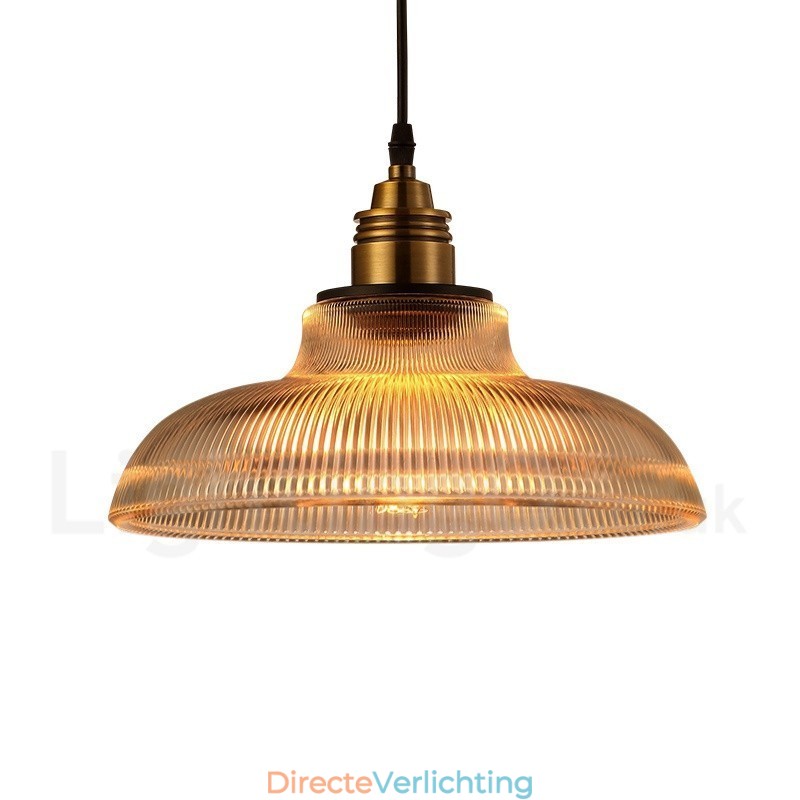 1-lichts vintage glazen hanglamp