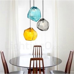 1-lichts rustieke lodge hanglamp met glazen kap