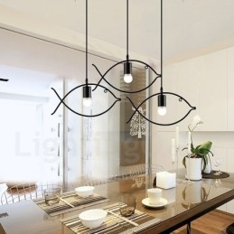 1-lichts rustieke Lodge Retro vis hanglamp met stalen kap