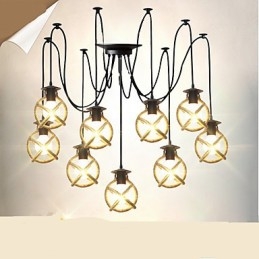 Touwlamp Kroonluchter Kleding lang Creatief De Hemelse Meiden Strooien Bloesems. Spinnenlamp