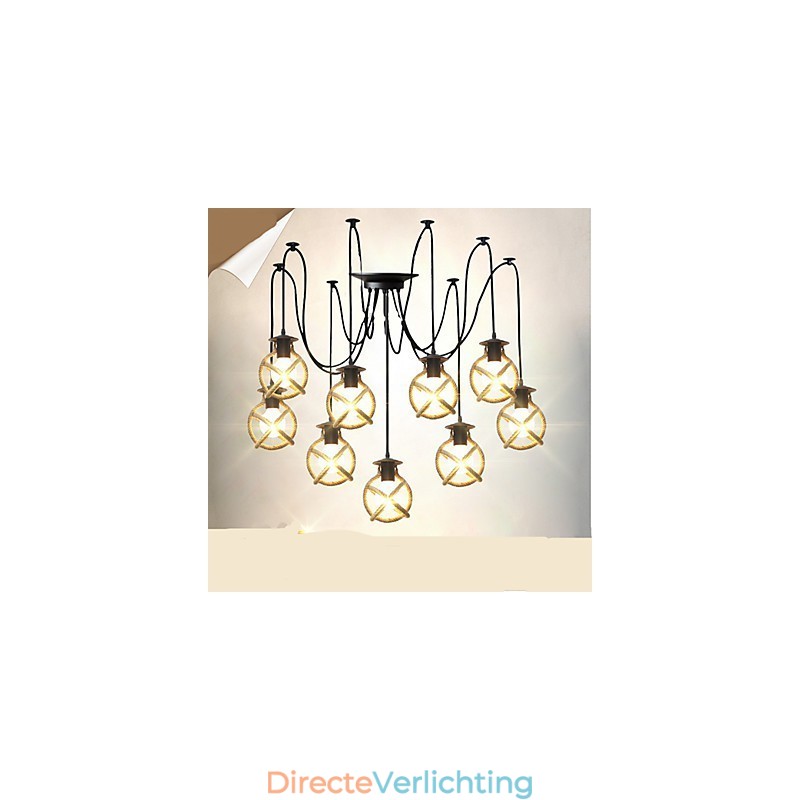 Touwlamp Kroonluchter Kleding lang Creatief De Hemelse Meiden Strooien Bloesems. Spinnenlamp