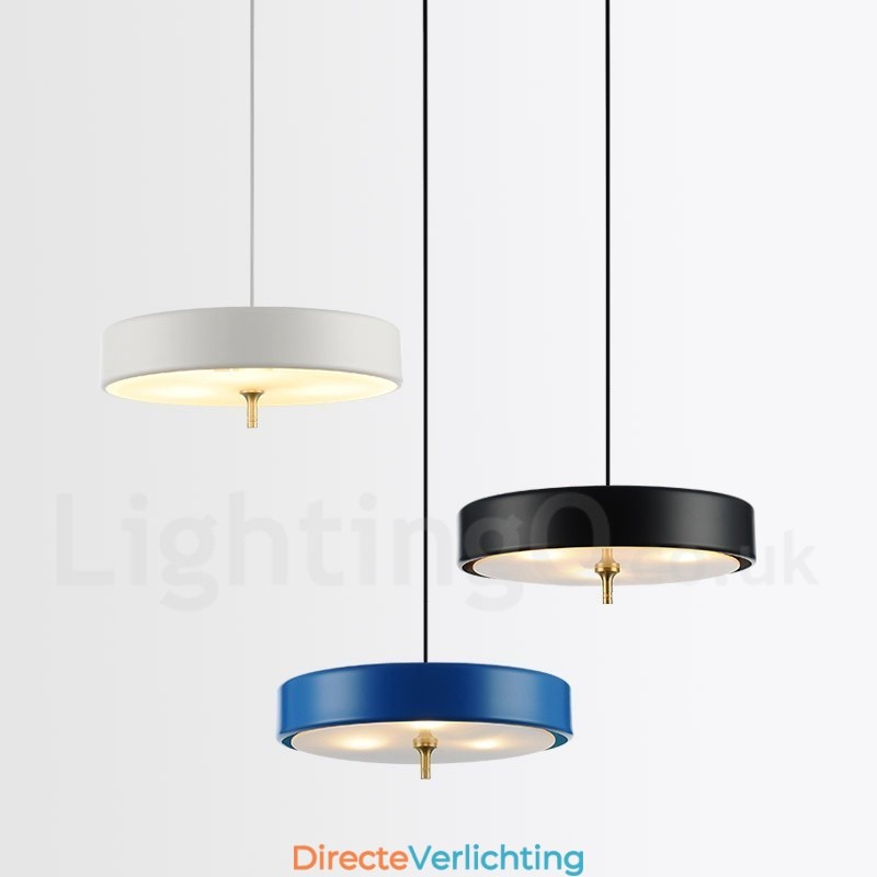 1-lichts moderne, eigentijdse luxe hanglamp met glazen kap