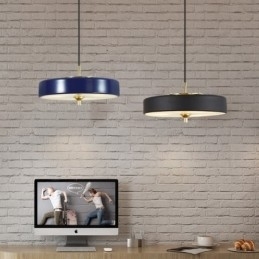 1-lichts moderne, eigentijdse luxe hanglamp met glazen kap