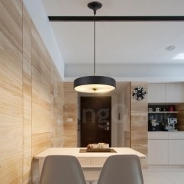 1-lichts moderne, eigentijdse luxe hanglamp met glazen kap