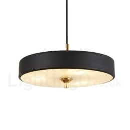 1-lichts moderne, eigentijdse luxe hanglamp met glazen kap
