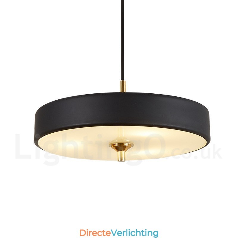 1-lichts moderne, eigentijdse luxe hanglamp met glazen kap