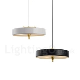 1-lichts moderne, eigentijdse luxe hanglamp met glazen kap