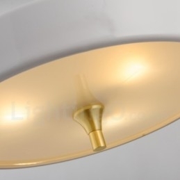 1-lichts moderne, eigentijdse luxe hanglamp met glazen kap