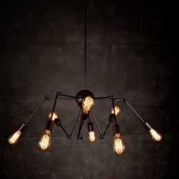 Creatieve 8-lichts geborstelde nikkel kroonluchter