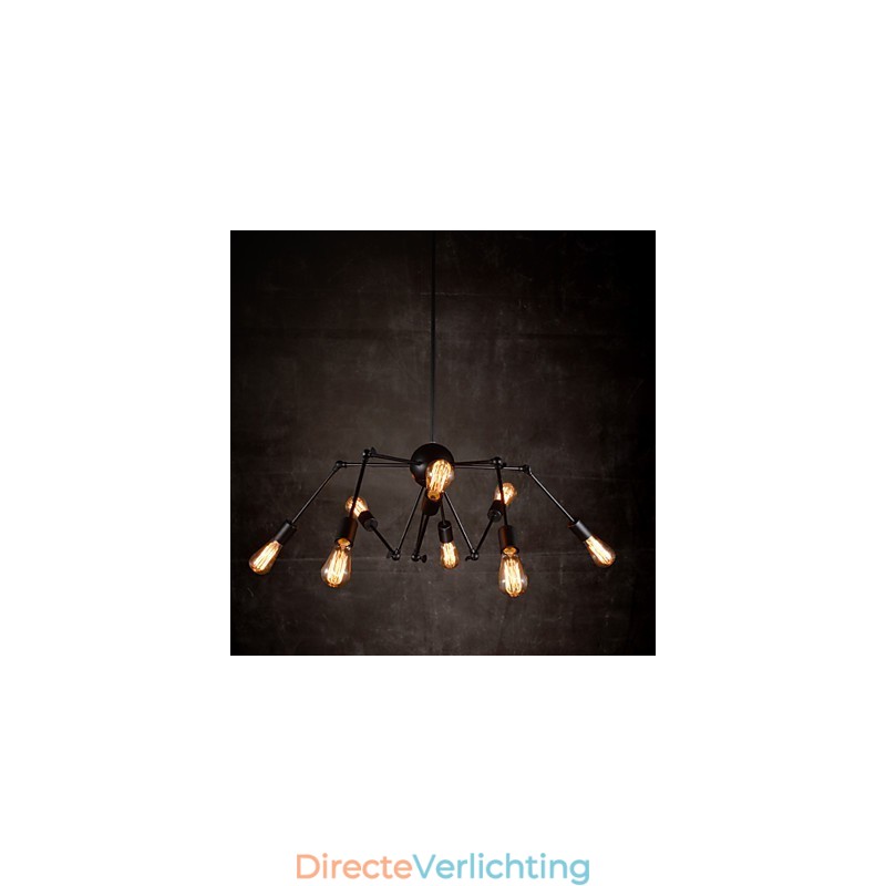 Creatieve 8-lichts geborstelde nikkel kroonluchter