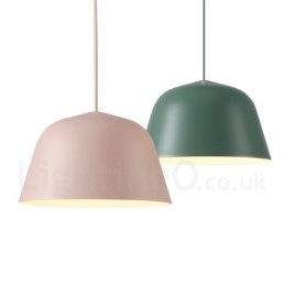 1-lichts moderne, eigentijdse stalen hanglamp met aluminiumlegering kap