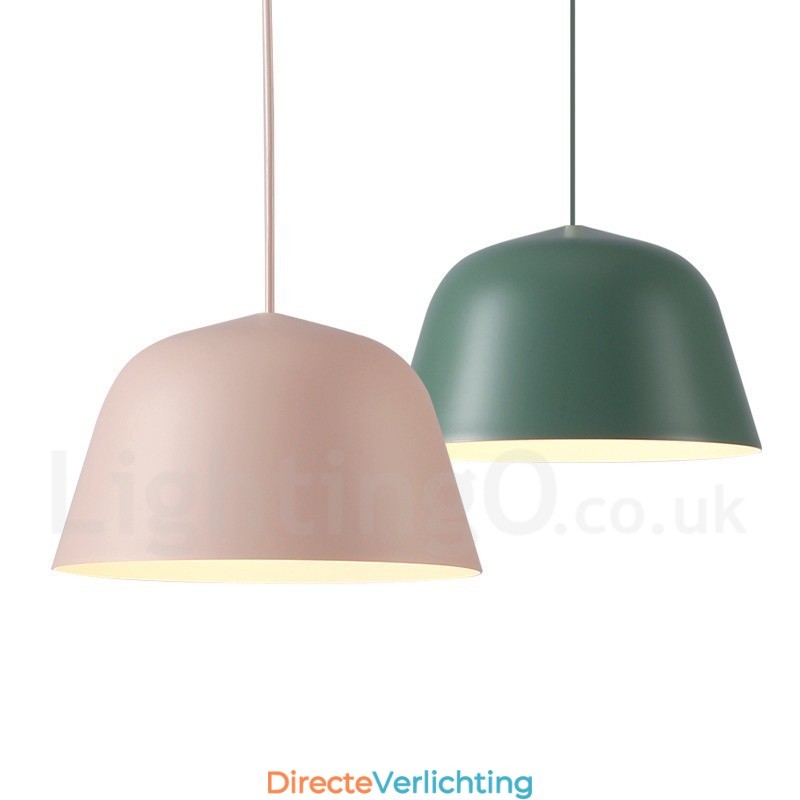 1-lichts moderne, eigentijdse stalen hanglamp met aluminiumlegering kap