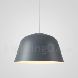 1-lichts moderne, eigentijdse stalen hanglamp met aluminiumlegering kap