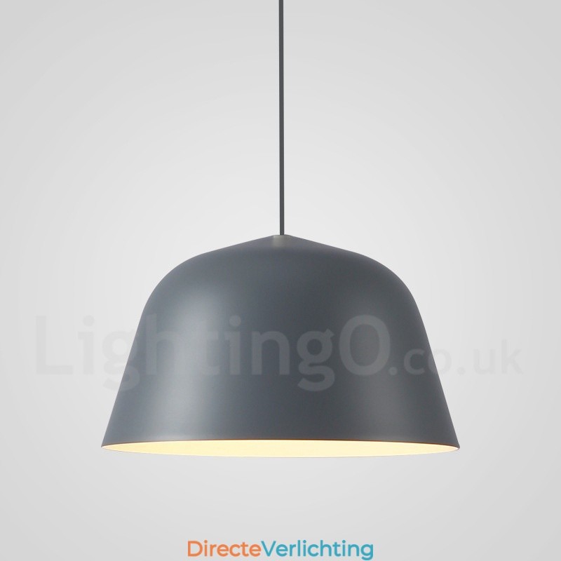 1-lichts moderne, eigentijdse stalen hanglamp met aluminiumlegering kap