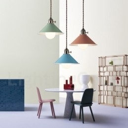 1-lichts moderne, eigentijdse stalen hanglamp met stalen kap