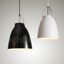 1-lichts moderne, eigentijdse hanglamp van aluminiumlegering met kap van aluminiumlegering