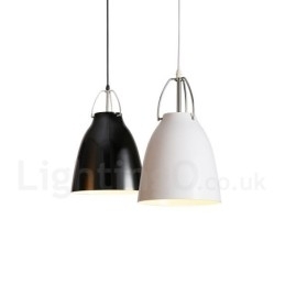 1-lichts moderne, eigentijdse hanglamp van aluminiumlegering met kap van aluminiumlegering