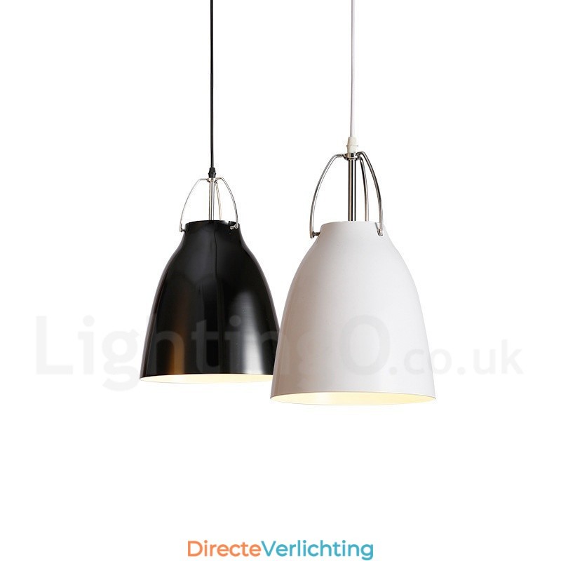 1-lichts moderne, eigentijdse hanglamp van aluminiumlegering met kap van aluminiumlegering