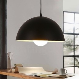 1-lichts moderne, eigentijdse stalen hanglamp met aluminiumlegering kap
