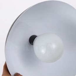1-lichts moderne, eigentijdse stalen hanglamp met aluminiumlegering kap