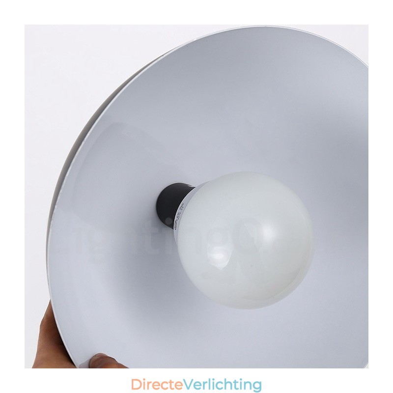 1-lichts moderne, eigentijdse stalen hanglamp met aluminiumlegering kap