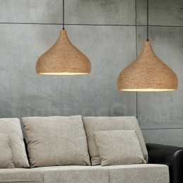 1-lichts retro rustieke henneptouw hanglamp met henneptouw kap