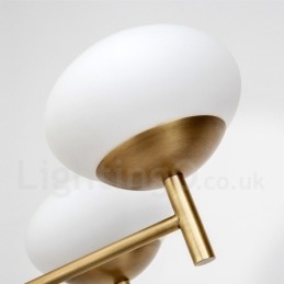 9-lichts retro rustieke luxe messing hanglamp kroonluchter met glazen kap