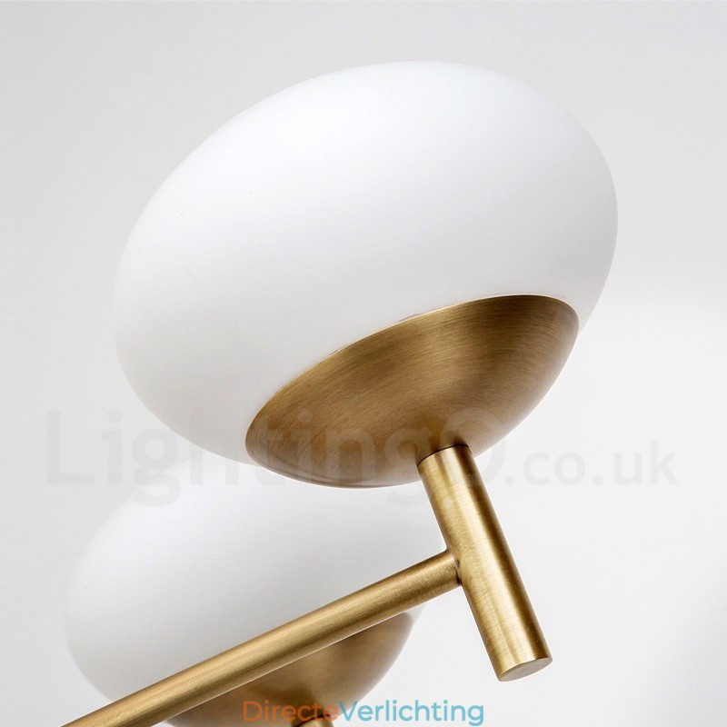 9-lichts retro rustieke luxe messing hanglamp kroonluchter met glazen kap