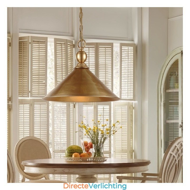 1 Licht Retro Rustieke Luxe Messing Hanglamp Kroonluchter met Messing Kap