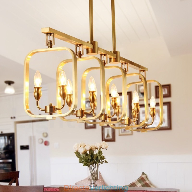 Retro Rustieke Luxe Messing Hanglamp Kroonluchter