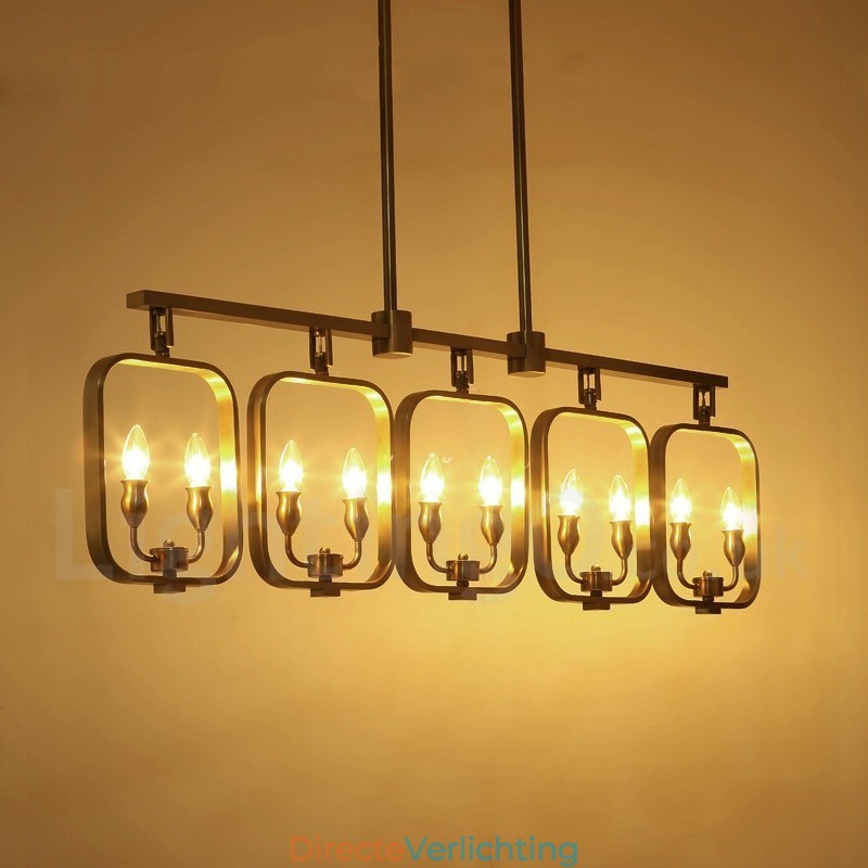 Retro Rustieke Luxe Messing Hanglamp Kroonluchter