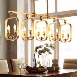 Retro Rustieke Luxe Messing Hanglamp Kroonluchter