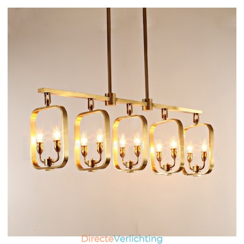 Retro Rustieke Luxe Messing Hanglamp Kroonluchter