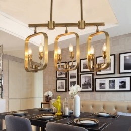 6-lichts retro rustieke luxe messing hanglamp kroonluchter