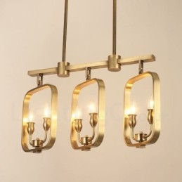 6-lichts retro rustieke luxe messing hanglamp kroonluchter