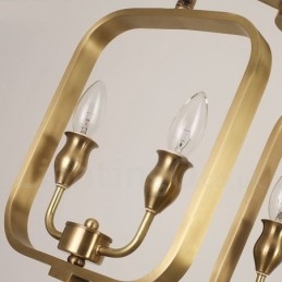 6-lichts retro rustieke luxe messing hanglamp kroonluchter