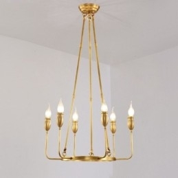 6-lichts 8-lichts retro rustieke luxe messing hanglamp kroonluchter