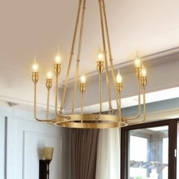 6-lichts 8-lichts retro rustieke luxe messing hanglamp kroonluchter