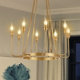 6-lichts 8-lichts retro rustieke luxe messing hanglamp kroonluchter