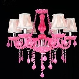 Koffielamp Project Light Kaars Kristal Hanglamp Roze A