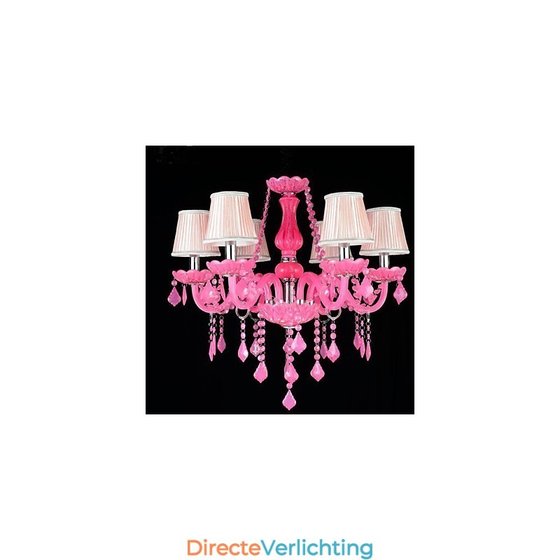 Koffielamp Project Light Kaars Kristal Hanglamp Roze A